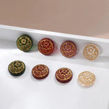 Japanese Vintage Flower Foil Paster DIY Hair Accessories Material 6pcs