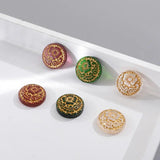 Japanese Vintage Flower Foil Paster DIY Hair Accessories Material 6pcs
