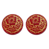Japanese Vintage Flower Foil Paster DIY Hair Accessories Material 6pcs