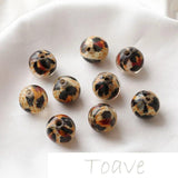 Leopard Pattern Round Beads DIY Jewelry Material