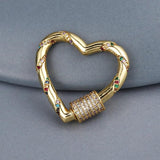 Carabiner Screw Hook Zirconia Clasps for Necklace Making