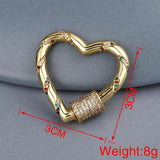Carabiner Screw Hook Zirconia Clasps for Necklace Making