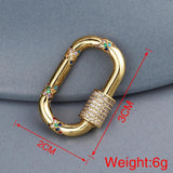 Carabiner Screw Hook Zirconia Clasps for Necklace Making