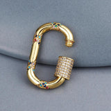 Carabiner Screw Hook Zirconia Clasps for Necklace Making