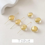 Translucent Leaf Round Beads for DIY Bracelet Necklace Earrings