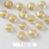 Translucent Leaf Round Beads for DIY Bracelet Necklace Earrings