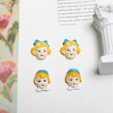 Antique Doll Head Patch Earrings DIY Hairpin Jewelry Accessories