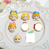 Antique Doll Head Patch Earrings DIY Hairpin Jewelry Accessories