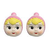 Antique Doll Head Patch Earrings DIY Hairpin Jewelry Accessories