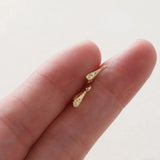 14k Leaf Retro Clip Bead Pendant DIY Earrings Necklace Pendant