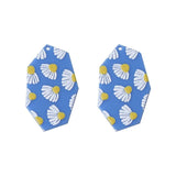 Orange Dandelion Flower Print Pendant - DIY Hand Accessory