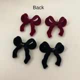 Retro Velvet Bow Plush Earrings DIY Accessories