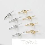 14K Gold-Plated Double Hanging Knotted Peach Heart DIY Earrings Material