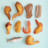 5pcs Mixed Style Food Chicken Leg Wings Pendant DIY Keychain Jewelry Decoration