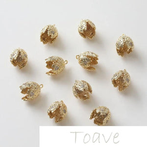 14K Gold-Clad Cap Pendant DIY Earrings Bracelet Necklace Copper Material