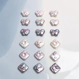 Baroque Butterfly Diamond Shell Pearl Earrings DIY Jewelry