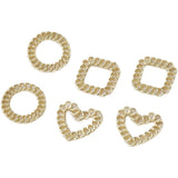 Alloy Chain Peach Heart Square DIY Earring