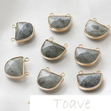 Natural Stone Double Hole Hanging Earrings DIY Material