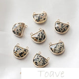 Natural Stone Double Hole Hanging Earrings DIY Material