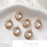 Retro Oval Large Rhinestone Edging DIY Earrings Hairpin Pendant
