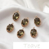 Retro Oval Large Rhinestone Edging DIY Earrings Hairpin Pendant