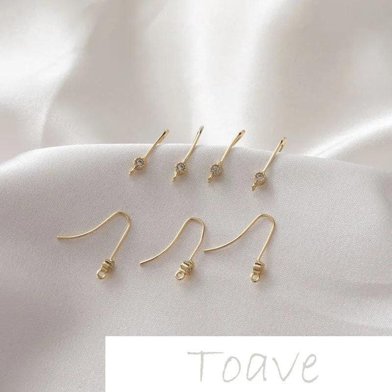 14K Plating Zircon Earrings, DIY Earring Material