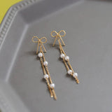 Copper Plated Bow Earrings DIY Jewelry Accessories Pendant