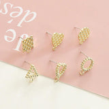 Geometric Hollow 925 Silver Earrings DIY Accessories