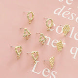 Geometric Hollow 925 Silver Earrings DIY Accessories