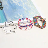 Hand-Painted Transparent Acrylic Pendant DIY Jewelry Decoration
