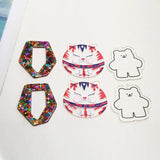 Hand-Painted Transparent Acrylic Pendant DIY Jewelry Decoration