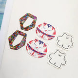 Hand-Painted Transparent Acrylic Pendant DIY Jewelry Decoration