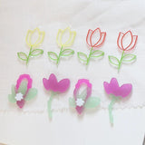 Hand-painted Tulip Flower Pendant DIY Jewelry Earrings Accessories