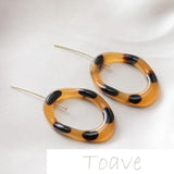 Amber Brown Cap Polka Dot Hollow Irregular Resin DIY Accessories