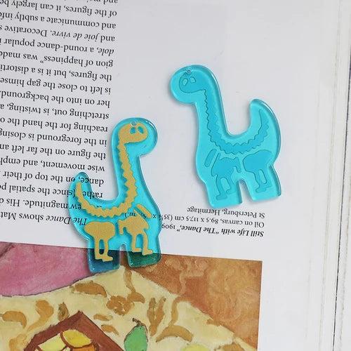 Cartoon Dinosaur Pendant for DIY Earring - Transparent Acetate Material