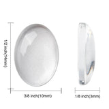 200pcs Clear Oval Glass Cabochons 10-40mm DIY Jewelry Making Accessories