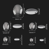 200pcs Clear Oval Glass Cabochons 10-40mm DIY Jewelry Making Accessories