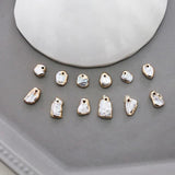 Baroque Copper Rimmed Pearl Loose Beads DIY Necklace Bracelet