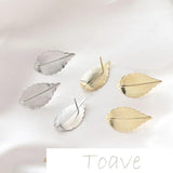 14K Gold-Plated Copper Forest Leaf Earrings DIY Hand-Made Material