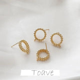 14K Copper and Gold Plated Round Bead Chain Earrings DIY Material