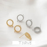14K Copper and Gold Plated Round Bead Chain Earrings DIY Material