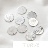 14K Round Palm Disc Tag Earring Necklace DIY Access