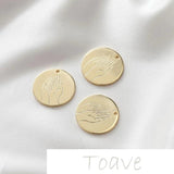 14K Round Palm Disc Tag Earring Necklace DIY Access
