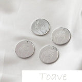 14K Round Palm Disc Tag Earring Necklace DIY Access