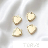 Gold-Clad Copper Peach Heart Frame DIY Earring Necklace Accessories