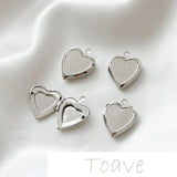 Gold-Clad Copper Peach Heart Frame DIY Earring Necklace Accessories