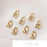 14K Zircon Key Pendant for DIY Earring Bracelet