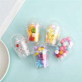 5pcs Mixed Milk Tea Cup Butterfly Pendant DIY Keychain