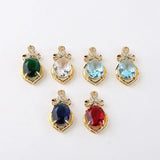 Vintage Crystal Diamond Drop Pendant DIY Ornament 2pcs
