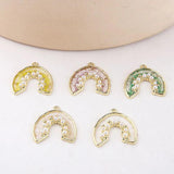Transparent Foil Pearl C Shape Pendant DIY Jewelry Earring Accessorie
